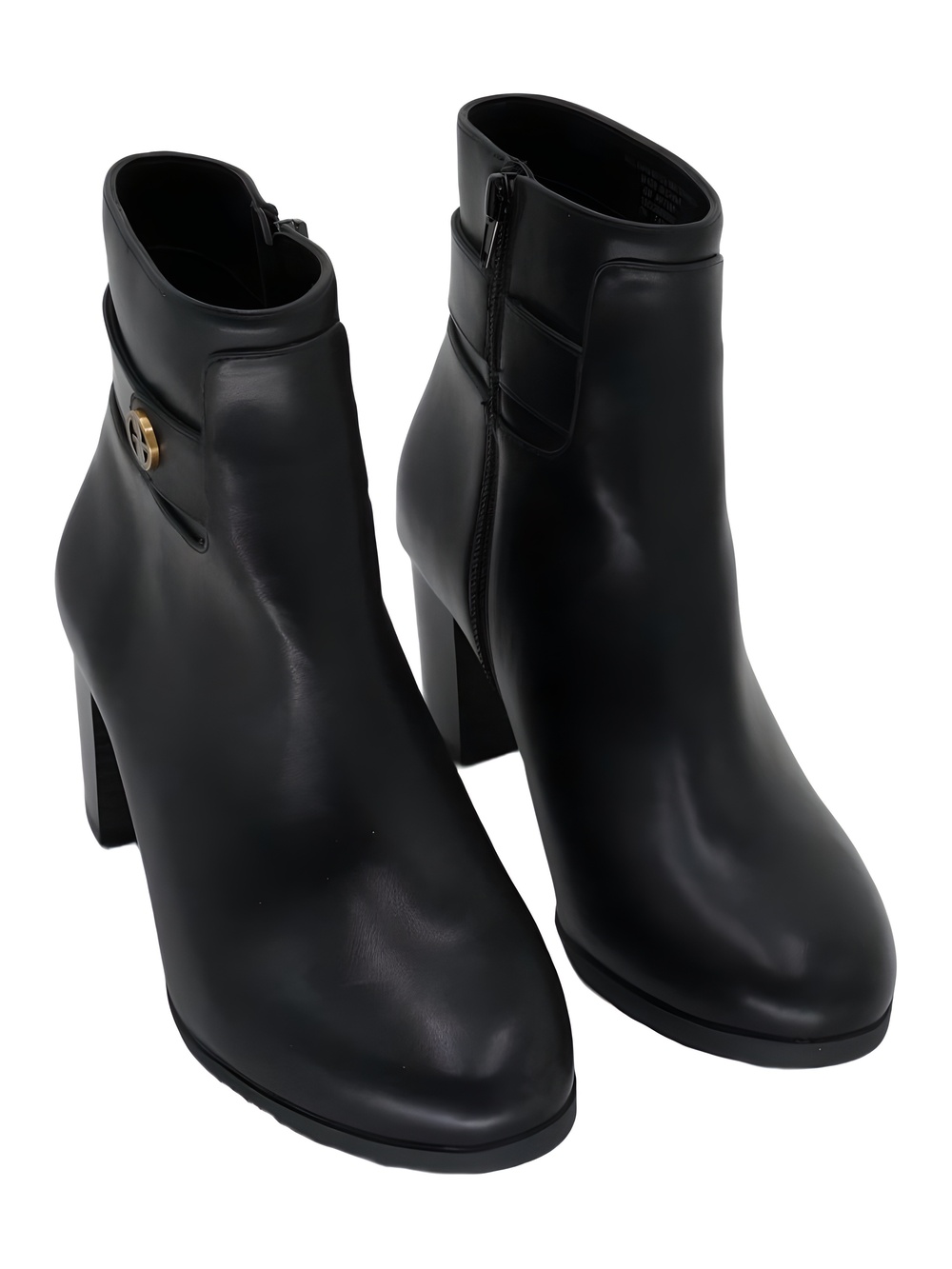Giani Bernini Artta Round Toe Ankle Bootie Black 2.5" Block Heel Size 7